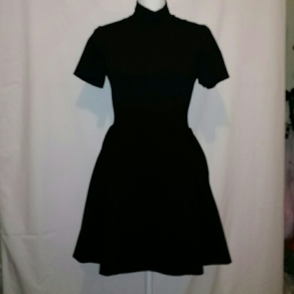 Nasty Gal High Neck Open Back Skater Dress